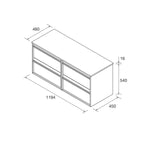 Load image into Gallery viewer, Salgar sg541361f8b7b401652310 SALGAR IMAGES AND SHEETS/01 Product Images/Bathroom Furniture/104977 Attila Wall Hung Vanity Unit with Worktop - Natural/02.jpg
