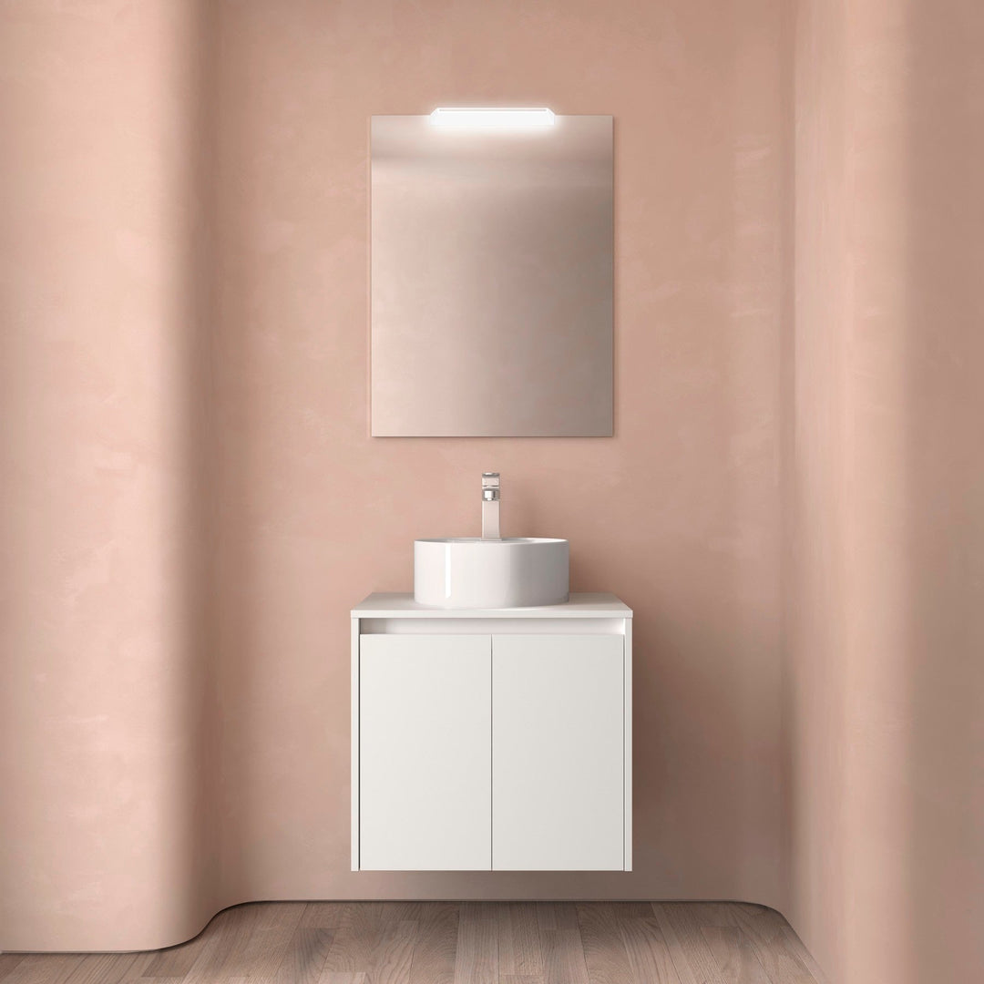 Salgar sg5627d0967a0b613144d4 SALGAR IMAGES AND SHEETS/01 Product Images/Bathroom Furniture/105535 Noja Wall Hung Vanity Unit with 2 Doors & Worktop - White Satin/01.jpg