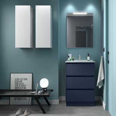Salgar sg56a0f35528eb36c17079 SALGAR IMAGES AND SHEETS/01 Product Images/Bathroom Furniture/113337 Noja Wall Hung Vanity Unit with 3 Drawers, Basin & Mirror - Blue Satin/02.jpg