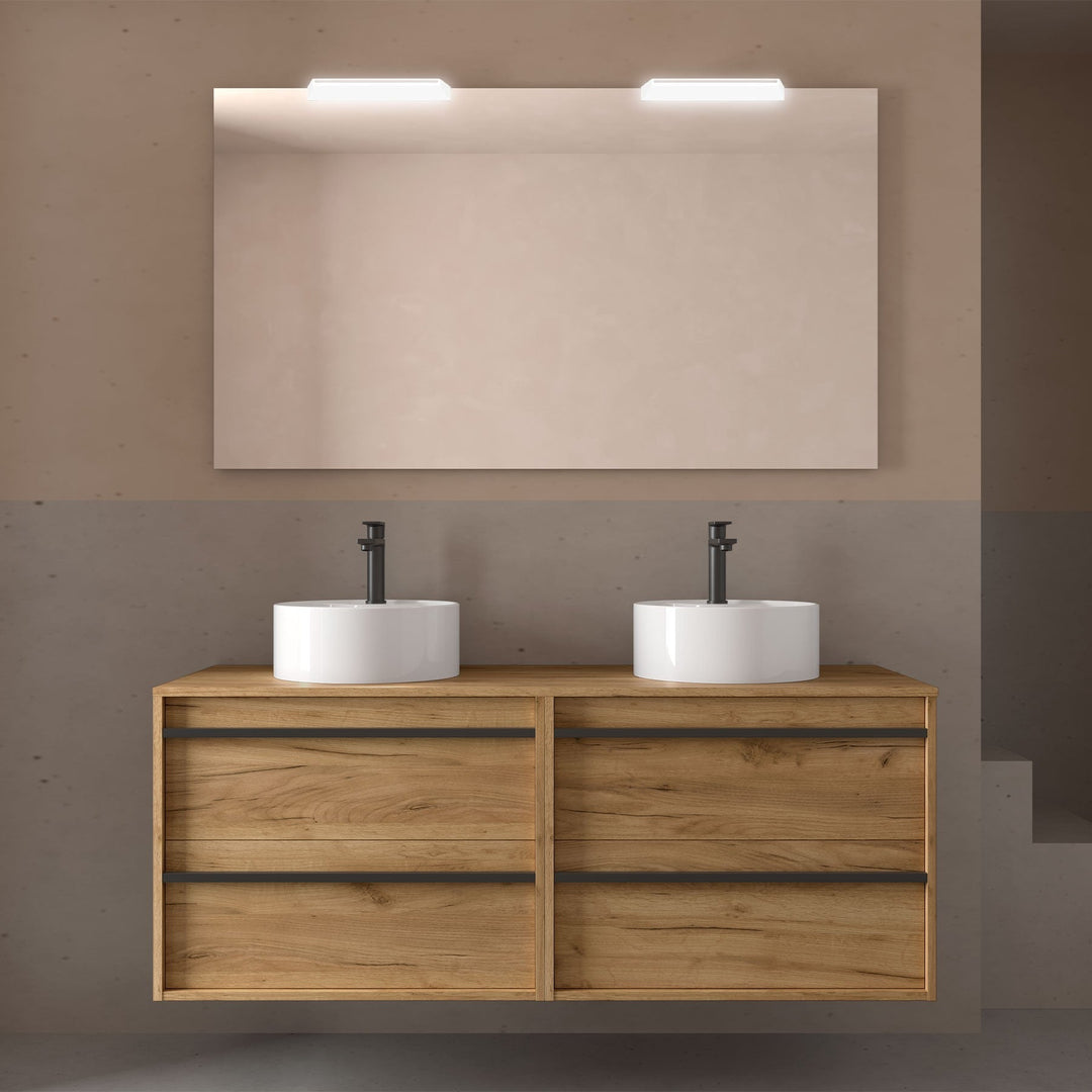 Salgar sg58e79ce60b6fac434bb2 SALGAR IMAGES AND SHEETS/01 Product Images/Bathroom Furniture/104986 Attila Wall Hung Vanity Unit with Worktop - Africa Oak/01.jpg