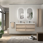 Load image into Gallery viewer, Salgar sg5cfa29c793a5ff6b4ebb SALGAR IMAGES AND SHEETS/01 Product Images/Bathroom Furniture/104844 Attila Wall Hung Vanity Unit with 4 Drawers &amp; Basin - Natural/01.jpg
