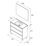 Load image into Gallery viewer, Salgar sg602b3a85c8ec789092a6 SALGAR IMAGES AND SHEETS/01 Product Images/Bathroom Furniture/113337 Noja Wall Hung Vanity Unit with 3 Drawers, Basin &amp; Mirror - Blue Satin/04.jpg
