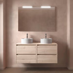 Load image into Gallery viewer, Salgar sg60602a5ebdf3593ab49d SALGAR IMAGES AND SHEETS/01 Product Images/Bathroom Furniture/105522 Noja Wall Hung Vanity Unit with 4 Drawers &amp; Worktop - Natural/01.jpg
