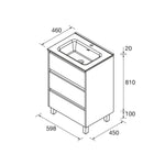 Load image into Gallery viewer, Salgar sg62a947703acb80a11dd8 SALGAR IMAGES AND SHEETS/01 Product Images/Bathroom Furniture/106211 Noja Floor Standing Vanity Unit with 3 Drawers &amp; Basin - Natural/02.jpg
