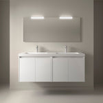 Load image into Gallery viewer, Salgar sg646f19e6bbf50522986f SALGAR IMAGES AND SHEETS/01 Product Images/Bathroom Furniture/113159 Noja Wall Hung Vanity Unit with 4 Doors, Basin &amp; Mirror - White Gloss/01.jpg
