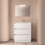 Load image into Gallery viewer, Salgar sg6497a03fcfd5de59bd5b SALGAR IMAGES AND SHEETS/01 Product Images/Bathroom Furniture/113326 Noja Wall Hung Vanity Unit with 3 Drawers, Basin &amp; Mirror - White Satin/01.jpg
