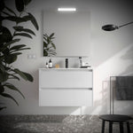Load image into Gallery viewer, Salgar sg660db20b017415a42384 SALGAR IMAGES AND SHEETS/01 Product Images/Bathroom Furniture/113195 Noja Wall Hung Vanity Unit with 2 Drawers, Basin &amp; Mirror - White Gloss/01.jpg

