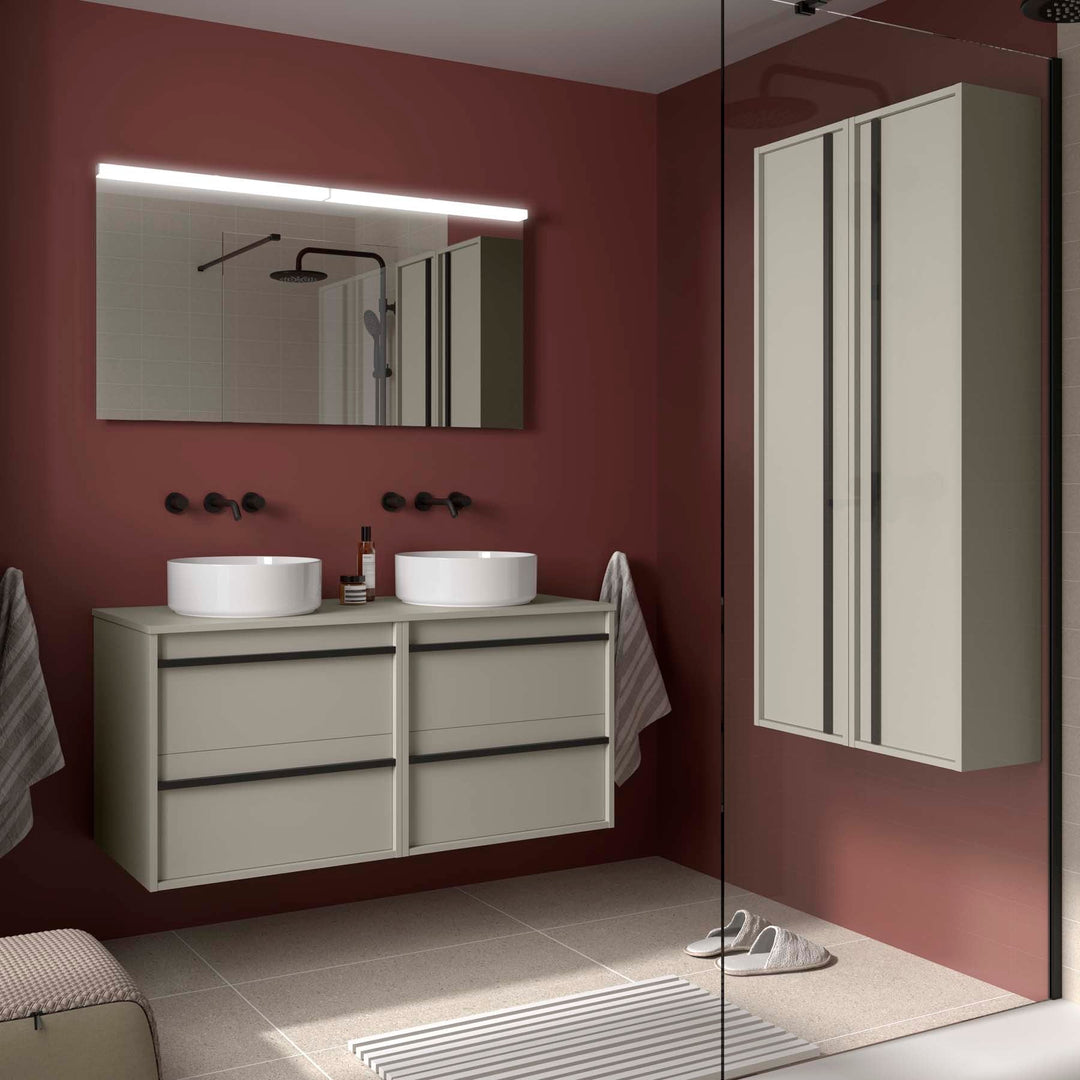 Salgar sg66b0d0043335098b9029 SALGAR IMAGES AND SHEETS/01 Product Images/Bathroom Furniture/117999 Attila Wall Hung Vanity Unit with Worktop - Grey Satin/01.jpg