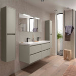 Load image into Gallery viewer, Salgar sg68b644f10df226732c14 SALGAR IMAGES AND SHEETS/01 Product Images/Bathroom Furniture/118471 Noja Wall Hung Vanity Unit with 4 Drawers &amp; Basin - Grey Satin/01.jpg
