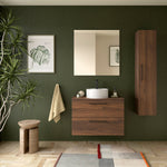 Load image into Gallery viewer, Salgar sg68d08c447db8514fae14 SALGAR IMAGES AND SHEETS/01 Product Images/Bathroom Furniture/118074 Silane Wall Hung Vanity Unit with 2 Drawers &amp; Worktop - Walnut Maya/01.jpg
