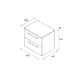 Load image into Gallery viewer, Salgar sg7164d52619eaf20c1067 SALGAR IMAGES AND SHEETS/01 Product Images/Bathroom Furniture/118067 Silane Wall Hung Vanity Unit with 2 Drawers &amp; Worktop - Green Satin/02.jpg
