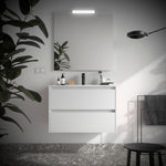Load image into Gallery viewer, Salgar sg750bcc7f14089694cbee SALGAR IMAGES AND SHEETS/01 Product Images/Bathroom Furniture/106071 Noja Wall Hung Vanity Unit with 2 Drawers &amp; Basin - White Satin/01.jpg
