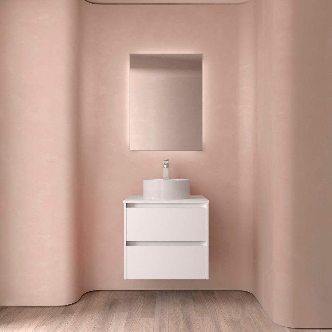 Salgar sg76cf69231e9037c49721 SALGAR IMAGES AND SHEETS/01 Product Images/Bathroom Furniture/105463 Noja Wall Hung Vanity Unit with 2 Drawers & Worktop - White Satin/01.jpg