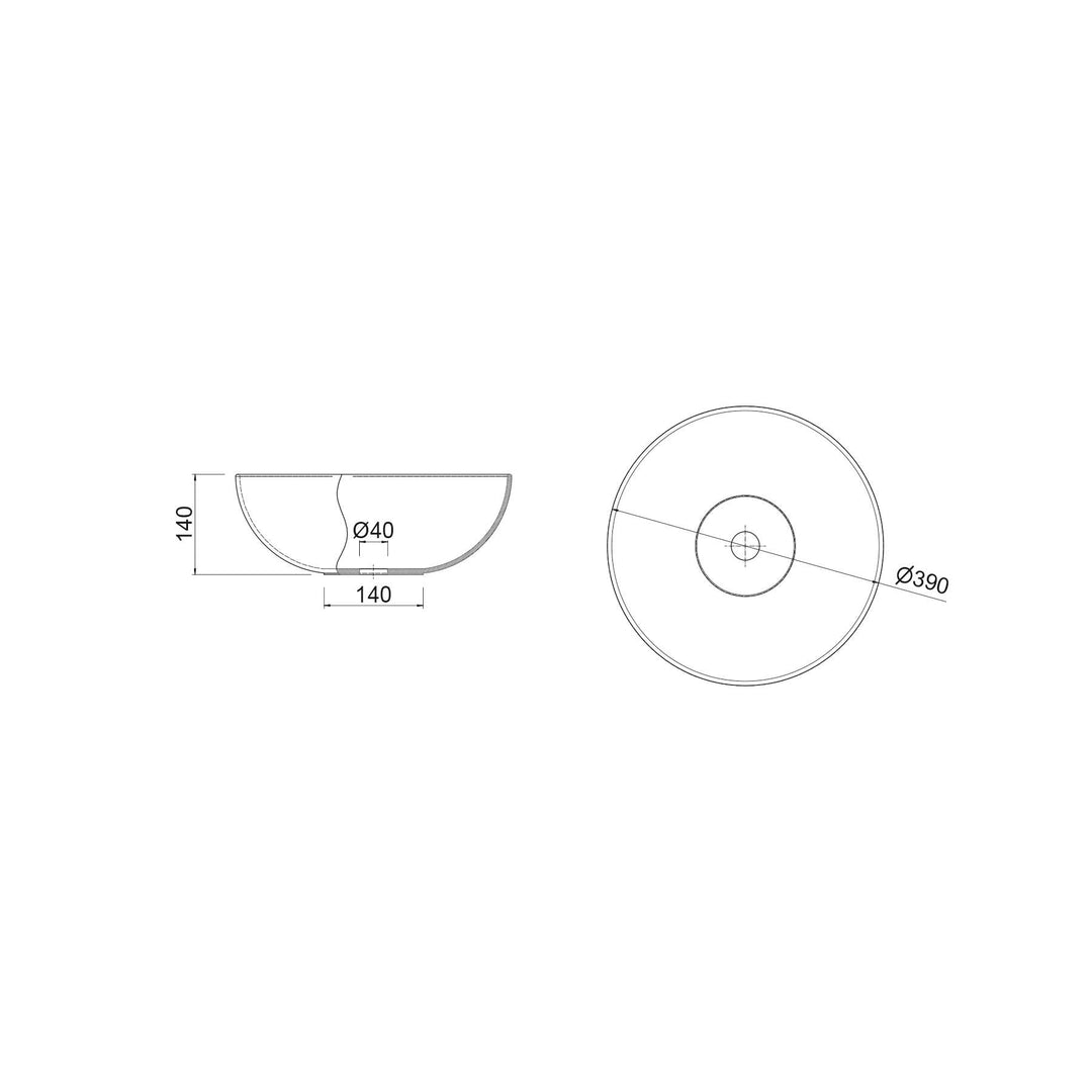Salgar sg76ee24eb3c4a9a5116dc SALGAR IMAGES AND SHEETS/01 Product Images/Basins/26536 Bol Lay On Countertop Basin - Matt White/05.jpg