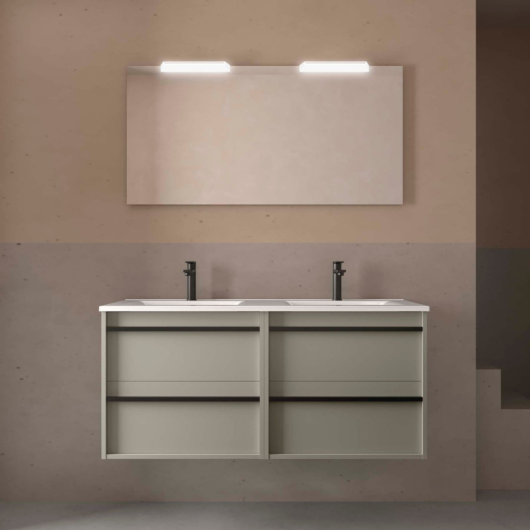 Salgar sg7b7bb262aac7d8662863 SALGAR IMAGES AND SHEETS/01 Product Images/Bathroom Furniture/118013 Attila Wall Hung Vanity Unit with 4 Drawers, Basin & Mirror - Grey Satin/01.jpg