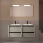 Load image into Gallery viewer, Salgar sg7b7bb262aac7d8662863 SALGAR IMAGES AND SHEETS/01 Product Images/Bathroom Furniture/118013 Attila Wall Hung Vanity Unit with 4 Drawers, Basin &amp; Mirror - Grey Satin/01.jpg
