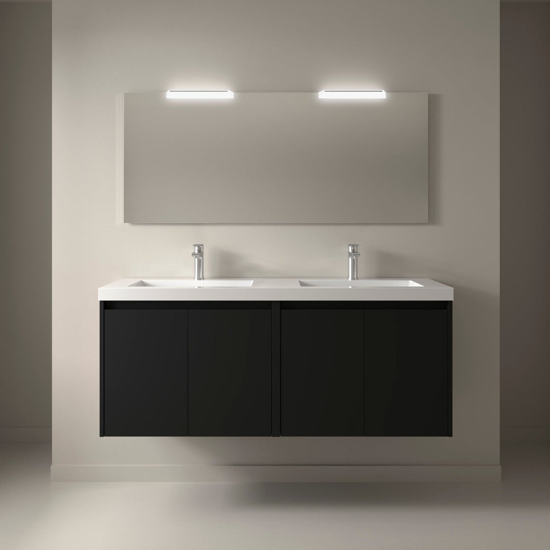 Salgar sg7f1354f3d15226feab80 SALGAR IMAGES AND SHEETS/01 Product Images/Bathroom Furniture/113161 Noja Wall Hung Vanity Unit with 4 Doors, Basin & Mirror - Black Satin/01.jpg