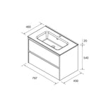 Load image into Gallery viewer, Salgar sg7fb5c3bfe0aab885d8bf SALGAR IMAGES AND SHEETS/01 Product Images/Bathroom Furniture/106074 Noja Wall Hung Vanity Unit with 2 Drawers &amp; Basin - Green Satin/02.jpg
