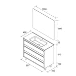 Load image into Gallery viewer, Salgar sg8024d2d5658ab0481123 SALGAR IMAGES AND SHEETS/01 Product Images/Bathroom Furniture/113028 Attila Wall Hung Vanity Unit with 3 Drawers, Basin &amp; Mirror - Blue Satin/02.jpg
