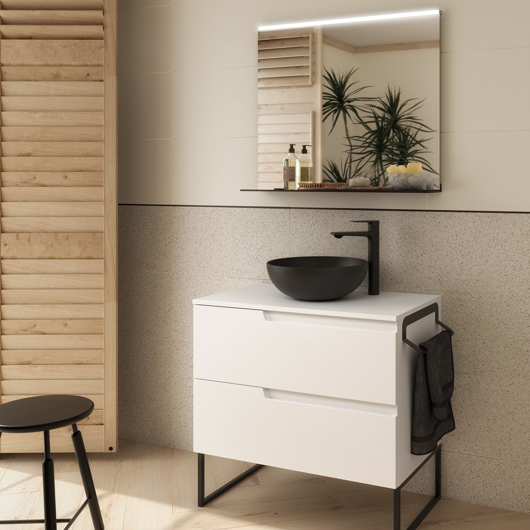Salgar sg84c535c3427e8df3c89c SALGAR IMAGES AND SHEETS/01 Product Images/Bathroom Furniture/111807 Vima Wall Hung Vanity Unit with 2 Drawers & Worktop - White Satin/01.jpg