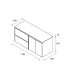 Load image into Gallery viewer, Salgar sg853851f3aef350ac1e73 SALGAR IMAGES AND SHEETS/01 Product Images/Bathroom Furniture/118579 Noja Wall Hung Vanity Unit with 2 Drawers +2 Doors &amp; Worktop - Grey Satin/02.jpg
