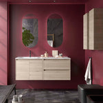 Load image into Gallery viewer, Salgar sg862691c25ba4120f231f SALGAR IMAGES AND SHEETS/01 Product Images/Bathroom Furniture/118824 Noja Wall Hung Vanity Unit with 2 Drawers + 2 Doors &amp; Offset Basin - Natural/01.jpg
