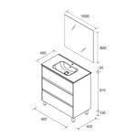 Load image into Gallery viewer, Salgar sg866b88e0637012cfc026 SALGAR IMAGES AND SHEETS/01 Product Images/Bathroom Furniture/118455 Noja Wall Hung Vanity Unit with 3 Drawers, Basin &amp; Mirror - Grey Satin/02.jpg
