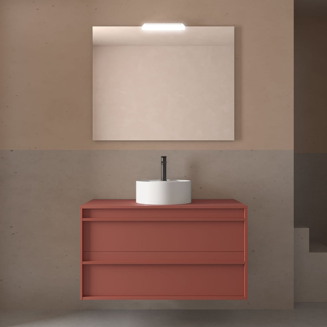 Salgar sg866fe5c4b22e60a66cbc SALGAR IMAGES AND SHEETS/01 Product Images/Bathroom Furniture/104968 Attila Wall Hung Vanity Unit with Worktop - Red Satin/01.jpg