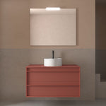 Load image into Gallery viewer, Salgar sg866fe5c4b22e60a66cbc SALGAR IMAGES AND SHEETS/01 Product Images/Bathroom Furniture/104968 Attila Wall Hung Vanity Unit with Worktop - Red Satin/01.jpg
