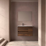 Load image into Gallery viewer, Salgar sg877528e24cd89f1f2601 SALGAR IMAGES AND SHEETS/01 Product Images/Bathroom Furniture/118279 Noja Wall Hung Vanity Unit with 2 Drawers + 1 Door, Basin &amp; Mirror - Walnut Maya/01.jpg
