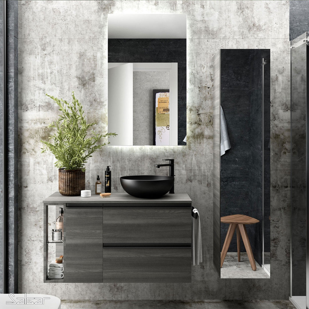 Salgar sg885caa0b1794e566083b SALGAR IMAGES AND SHEETS/01 Product Images/Basins/87734 Lokum Lay On Countertop Basin - Matt Black/02.jpg