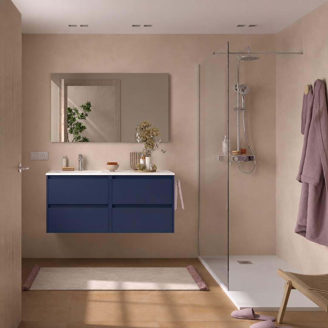 Salgar sg8a2d1d547091a7a7e4a9 SALGAR IMAGES AND SHEETS/01 Product Images/Bathroom Furniture/118801 Noja Wall Hung Vanity Unit with 4 Drawers & Offset Basin - Blue Satin/01.png