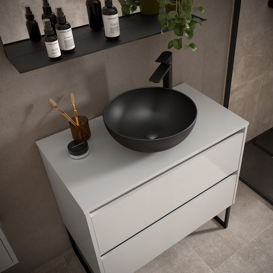 Salgar sg91eba058b937b69a711d SALGAR IMAGES AND SHEETS/01 Product Images/Bathroom Furniture/105471 Noja Wall Hung Vanity Unit with 2 Drawers & Worktop - White Gloss/03.jpg