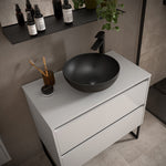 Load image into Gallery viewer, Salgar sg91eba058b937b69a711d SALGAR IMAGES AND SHEETS/01 Product Images/Bathroom Furniture/105471 Noja Wall Hung Vanity Unit with 2 Drawers &amp; Worktop - White Gloss/03.jpg
