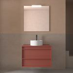 Load image into Gallery viewer, Salgar sg9329795b81e986b0758a SALGAR IMAGES AND SHEETS/01 Product Images/Bathroom Furniture/104958 Attila Wall Hung Vanity Unit with Worktop - Red Satin/01.jpg
