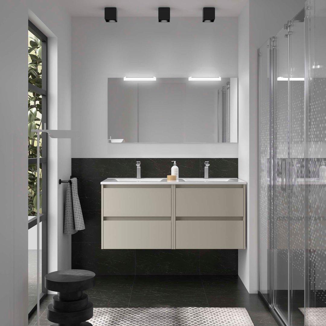 Salgar sg93799c47d00714cfec59 SALGAR IMAGES AND SHEETS/01 Product Images/Bathroom Furniture/118470 Noja Wall Hung Vanity Unit with 4 Drawers & Basin - Grey Satin/01.jpg