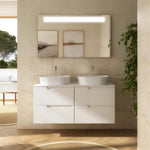 Load image into Gallery viewer, Salgar sg940fe179f24a85590944 SALGAR IMAGES AND SHEETS/01 Product Images/Bathroom Furniture/111814 Vima Wall Hung Vanity Unit with 4 Drawers &amp; Worktop - White Satin/01.jpg
