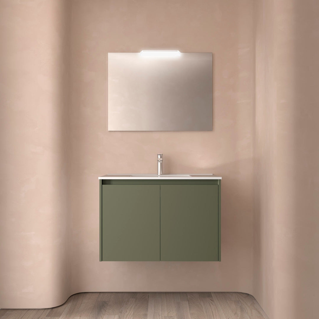 Salgar sg94b5a9286128f7d685d8 SALGAR IMAGES AND SHEETS/01 Product Images/Bathroom Furniture/105045 Noja Wall Hung Vanity Unit with 2 Doors & Basin - Green Satin/01.jpg
