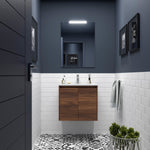 Load image into Gallery viewer, Salgar sg95008d3542ee4f94fc6e SALGAR IMAGES AND SHEETS/01 Product Images/Bathroom Furniture/105038 Noja Wall Hung Vanity Unit with 2 Doors &amp; Basin - Walnut Maya/01.jpg
