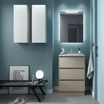 Load image into Gallery viewer, Salgar sg95e377d6a20aeea4eb75 SALGAR IMAGES AND SHEETS/01 Product Images/Bathroom Furniture/118472 Noja Floor Standing Vanity Unit with 3 Drawers &amp; Basin - Grey Satin/01.jpg
