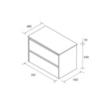 Load image into Gallery viewer, Salgar sg966b35c3a2481ef68940 SALGAR IMAGES AND SHEETS/01 Product Images/Bathroom Furniture/105474 Noja Wall Hung Vanity Unit with 2 Drawers &amp; Worktop - Blue Satin/04.jpg
