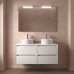 Load image into Gallery viewer, Salgar sg96d72731085fb0728868 SALGAR IMAGES AND SHEETS/01 Product Images/Bathroom Furniture/105516 Noja Wall Hung Vanity Unit with 4 Drawers &amp; Worktop - White Gloss/01.jpg
