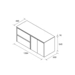Load image into Gallery viewer, Salgar sg97cee65fc98dc164ba4b SALGAR IMAGES AND SHEETS/01 Product Images/Bathroom Furniture/118580 Noja Wall Hung Vanity Unit with 2 Drawers +2 Doors &amp; Worktop - Grey Satin/02.jpg
