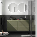 Load image into Gallery viewer, Salgar sg9911ed633481aa16895e SALGAR IMAGES AND SHEETS/01 Product Images/Bathroom Furniture/105529 Noja Wall Hung Vanity Unit with 4 Drawers &amp; Worktop - Green Satin/01.jpg
