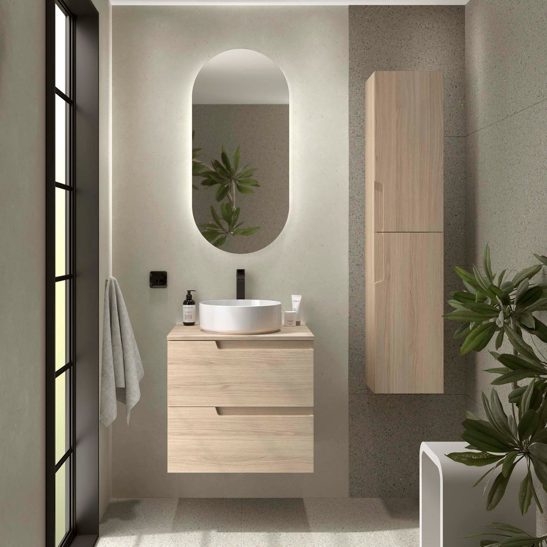 Salgar sg9999f869318d98dcdb20 SALGAR IMAGES AND SHEETS/01 Product Images/Bathroom Furniture/117964 Vima Wall Hung Vanity Unit with 2 Drawers & Worktop - Sienna Oak/01.jpg