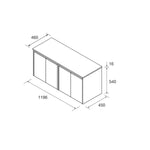 Load image into Gallery viewer, Salgar sg9b6db1e6fca2f54c16bd SALGAR IMAGES AND SHEETS/01 Product Images/Bathroom Furniture/118479 Noja Wall Hung Vanity Unit with 4 Doors &amp; Worktop - Grey Satin/02.jpg
