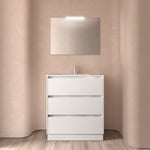 Load image into Gallery viewer, Salgar sg9ccdc48a8b068c4175f0 SALGAR IMAGES AND SHEETS/01 Product Images/Bathroom Furniture/106214 Noja Floor Standing Vanity Unit with 3 Drawers &amp; Basin - White Gloss/01.jpg
