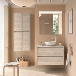 Load image into Gallery viewer, Salgar sg9ded1bc7e1ebb40bdae7 SALGAR IMAGES AND SHEETS/01 Product Images/Bathroom Furniture/105513 Noja Wall Hung Vanity Unit with 2 Drawers &amp; Worktop - Natural/01.jpg
