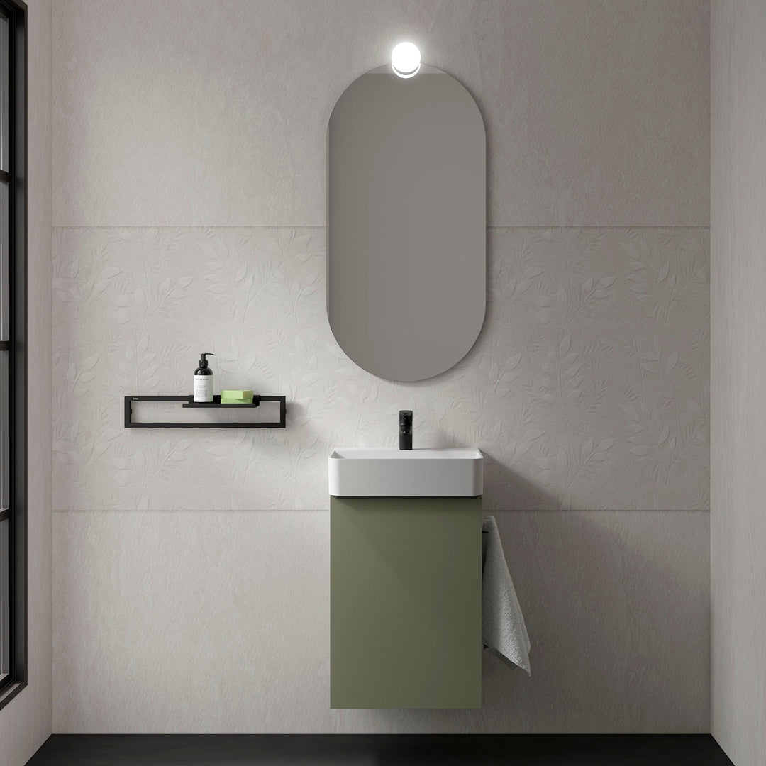 Salgar sg9e22f0dfd72537fb185e SALGAR IMAGES AND SHEETS/01 Product Images/Bathroom Furniture/114652 Aida Wall Hung Vanity Unit with 1 Door - Green Forest/01.jpg
