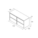 Load image into Gallery viewer, Salgar sga13abd71a2008805af03 SALGAR IMAGES AND SHEETS/01 Product Images/Bathroom Furniture/105522 Noja Wall Hung Vanity Unit with 4 Drawers &amp; Worktop - Natural/02.jpg
